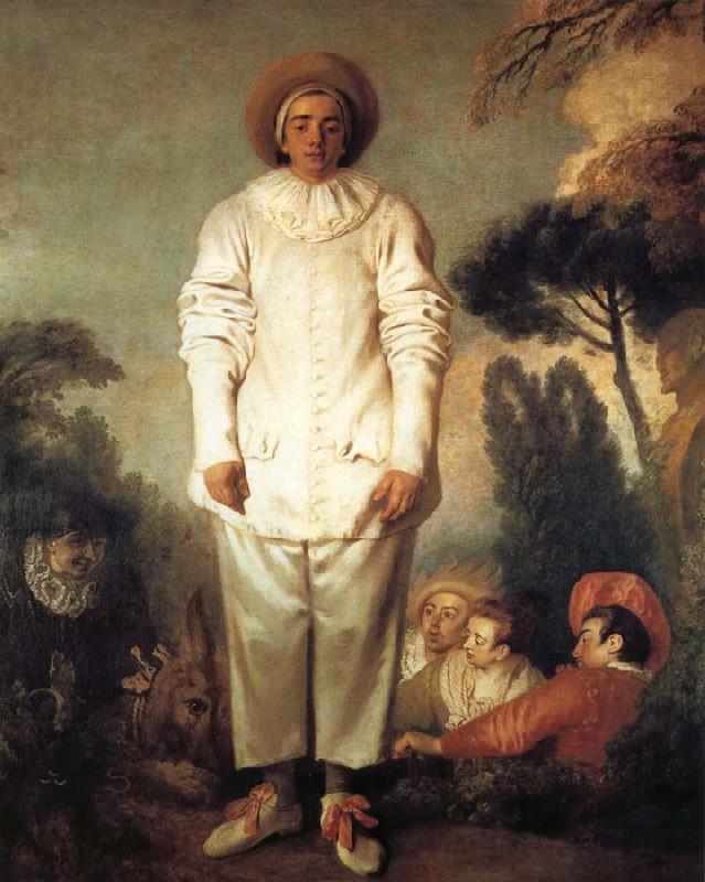 Jean-Antoine Watteau Pierrot oil painting image